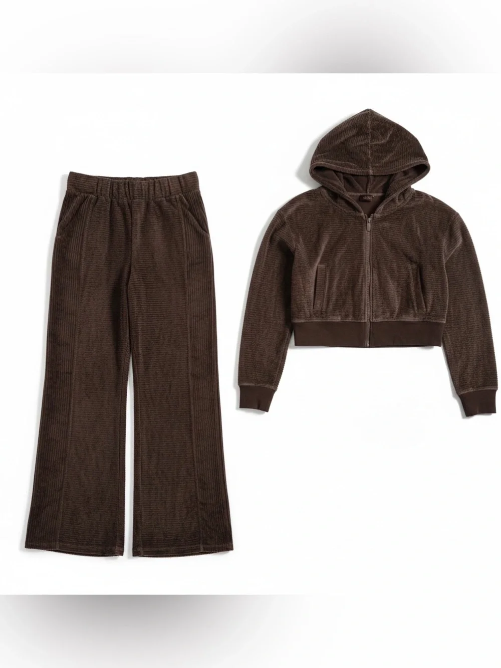 nuuds Women's Wide-Leg Ribbed Lounge Set - Picture 2 of 9